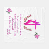 John 3:16 fleece deken (Voorkant (Horizontaal))