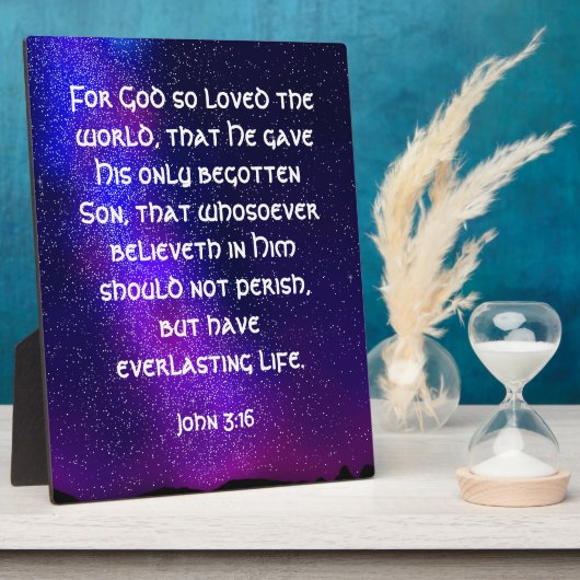 John 3:16 fotoplaat (Zijkant)