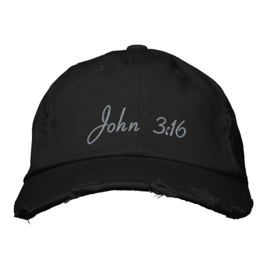 John 3:16  geborduurd Baseball Pet (Voorkant)