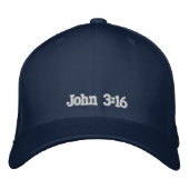 John 3:16 geborduurde pet (Voorkant)