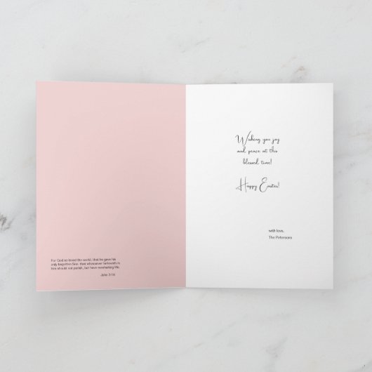 John 3:16 Gelukkig Pasen Toegewenst vreugde Kaart (Binnen)