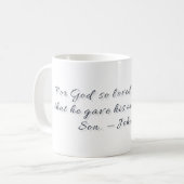 John 3:16, Geschenkmok Koffiemok (Voorkant links)