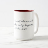 John 3:16, Geschenkmok Tweekleurige Koffiemok (Voorkant rechts)