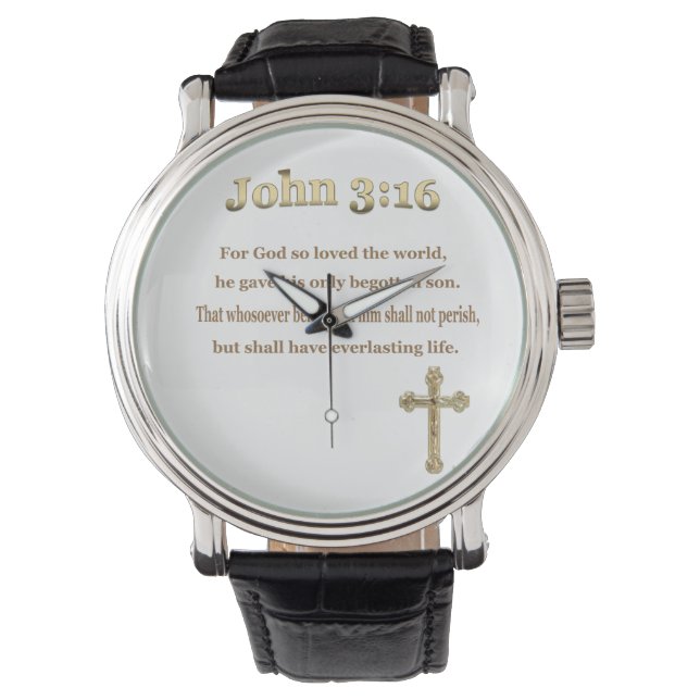 John 3:16 giften horloge (Voorkant)