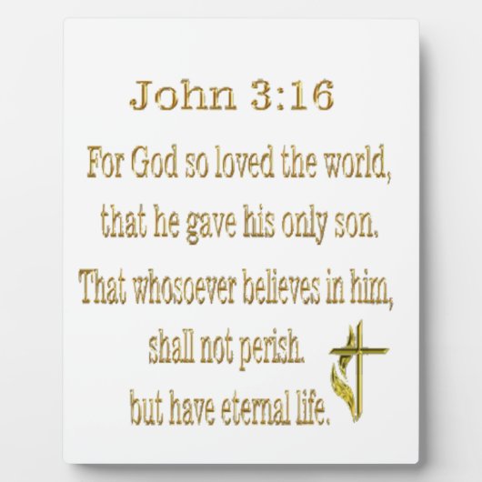 John 3:16 Gifts Fotoplaat (Voorkant)