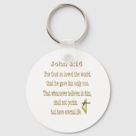 John 3:16 Gifts Sleutelhanger (Voorkant)