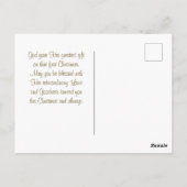 John 3:16 God hield van de Eerste Kerstdag van de Briefkaart (Achterkant)