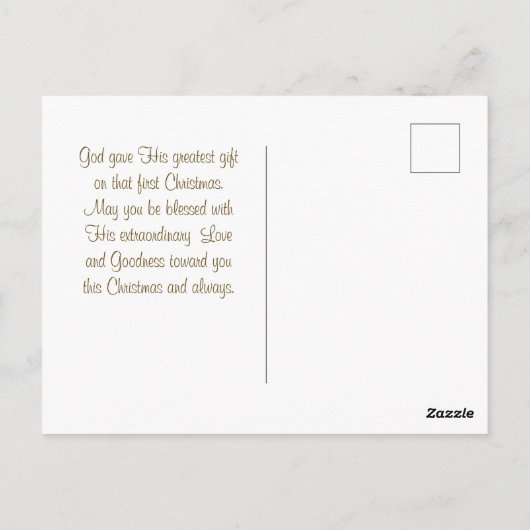 John 3:16 God hield van de Eerste Kerstdag van de  Briefkaart (Achterkant)