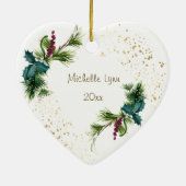 John 3:16 God hield van de Eerste Kerstdag van de  Keramisch Ornament (Achterkant)