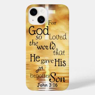 John 3 16 God hield van de Wereld Bijbelse Verse Case-Mate iPhone 14 Hoesje