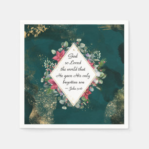 John.3:16 God hield van de wereld, Kerstmis Servet