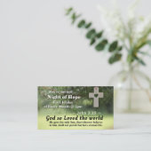 John 3:16 God hield van de Wereldkerkgebeurtenis Visitekaartje (Staand voorkant)