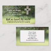 John 3:16 God hield van de Wereldkerkgebeurtenis Visitekaartje (Voorkant / Achterkant)