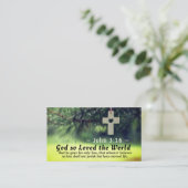 John 3:16 God hield zo van de wereld die hij zijn  Visitekaartje (Staand voorkant)