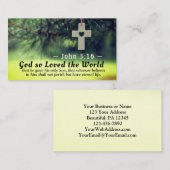 John 3:16 God hield zo van de wereld die hij zijn  Visitekaartje (Voorkant / Achterkant)