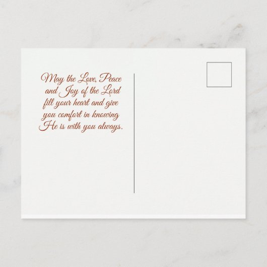 John 3:16 God hield zo van de wereld, Manuscript Briefkaart (Achterkant)