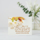 John 3:16 God hield zo van de wereld, Manuscript Briefkaart (Staand voorkant)