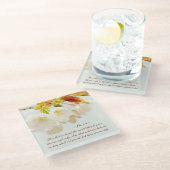 John 3:16 God hield zo van de wereld, Manuscript Glazen Onderzetter (Schuin)