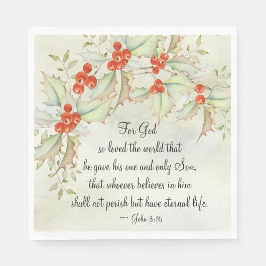 John 3:16 God so Loved the World, Christmas Servet (Voorkant)