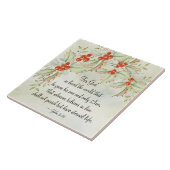 John 3:16 God so Loved the World, Christmas Tegeltje (Zijkant)