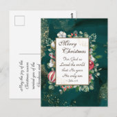 John.3:16 God was zo dol op de wereld, Kerstmis Briefkaart (Voorkant / Achterkant)