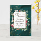 John.3:16 God was zo dol op de wereld, Kerstmis Kaart (Gele Bloem)