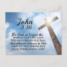John 3:16 God was zo dol op het Wooden Kruis