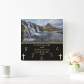 John 3:16 God zo geliefd Vierkante Klok (Huis)