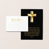 John 3:16 Gold Cross Folie Kaarten (Display)