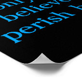 John 3:16 Grizzly Beren in de oceaan Poster (Hoek)