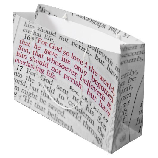 John 3:16 groot cadeauzakje (Achterkant Gekanteld)