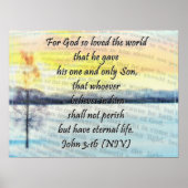 John 3:16 Groot Poster (Voorkant)