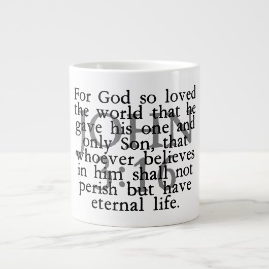 John 3:16 grote koffiekop (Voorkant)