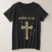 John 3:16 grote maat t-shirt (Design voorkant)