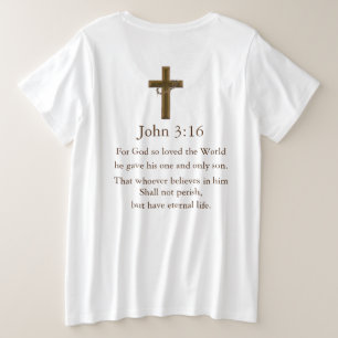 John 3:16 grote maat t-shirt