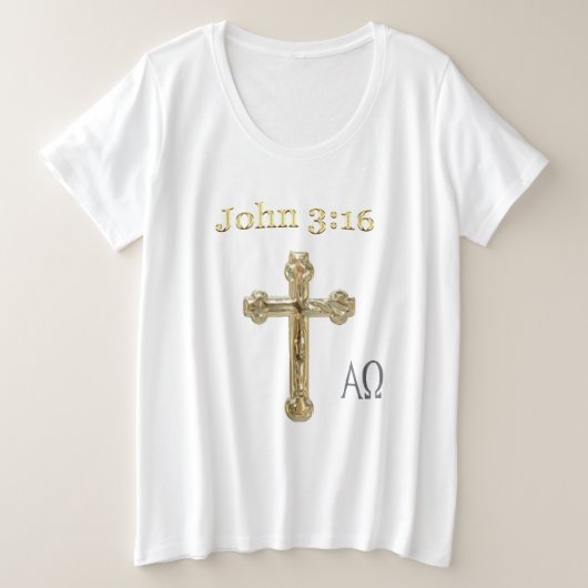 John 3:16 grote maat t-shirt (Design voorkant)