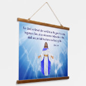 John 3:16 hangend wandkleed (Gebogen)