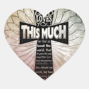 John 3:16 hart sticker