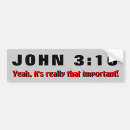 John 3:16 het is echt zo belangrijk bumpersticker