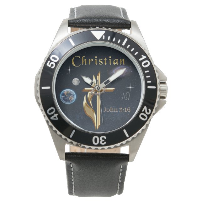 JOhn 3:16 Horloge (Voorkant)