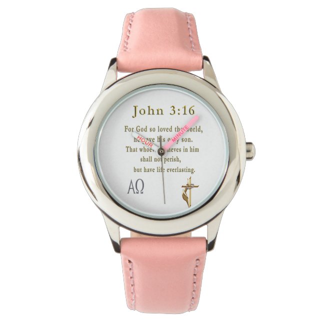 John 3:16 horloge (Voorkant)
