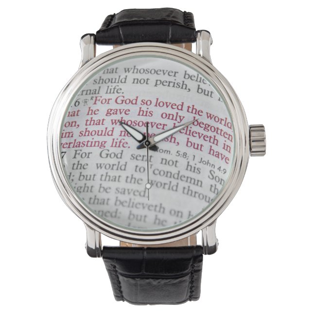 John 3:16 horloge (Voorkant)