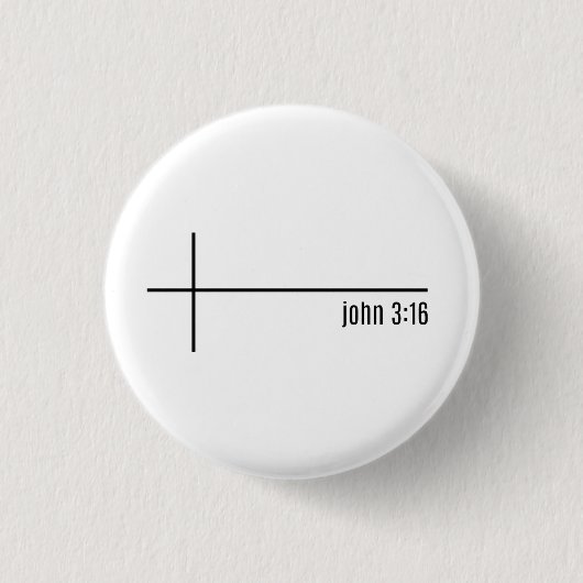 John 3:16 Inspirerend Button (Voorkant)