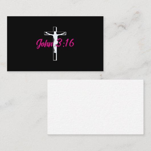 John 3 16 Jesus Cross Visitekaartje (Voorkant / Achterkant)