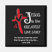 John 3:16 JESUS DE GROOTSTE VERLICHTING Pasen Magneet (Voorkant)