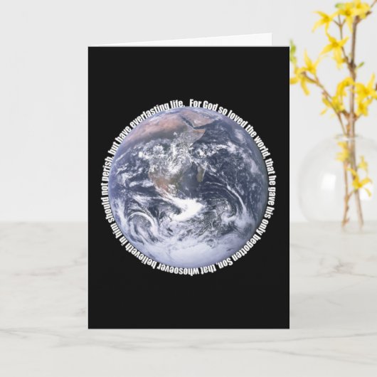 John 3:16 kaart (Gele Bloem)