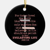 John 3,16 keramisch ornament (Voorkant)