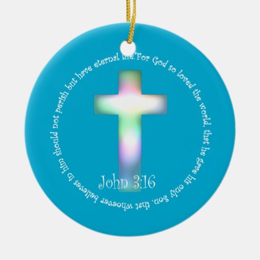 John 3:16 keramisch ornament (Voorkant)