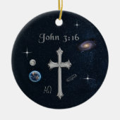 John 3:16 keramisch ornament (Voorkant)