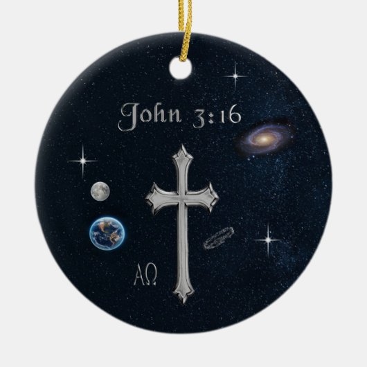 John 3:16 keramisch ornament (Voorkant)